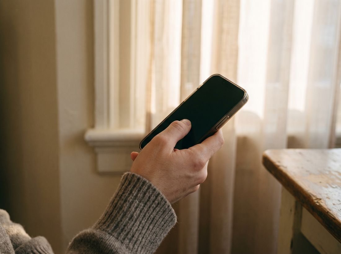 Ranka laiko telefoną su gautu priminimu apie susitikimą